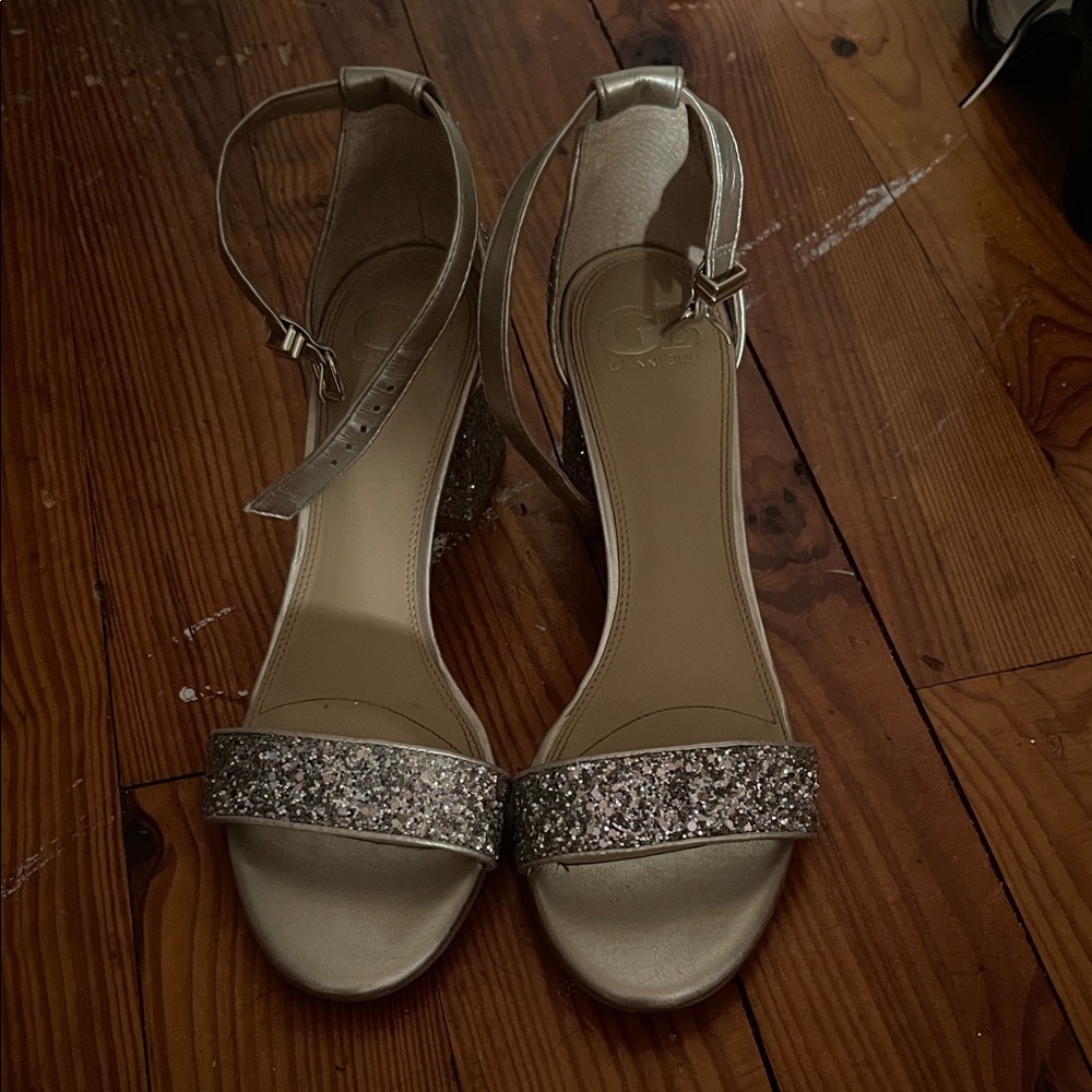 Gianni Bini Silver Glitter Heels